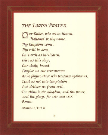 The Lord's Prayer Print The Lord's Prayer Print