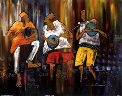 African Musicians Print at Art.com