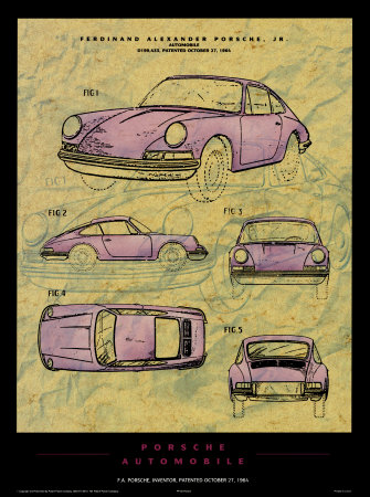 Porsche Patent Print Porsche Patent Print