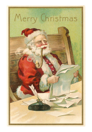 Merry Christmas, Santa Reading Print Merry Christmas, Santa Reading Print