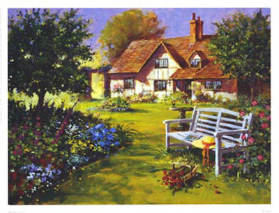 Garden Scene Print Garden Scene Print