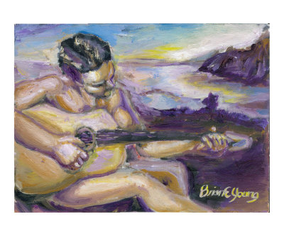 Guitarist on Stage Giclee Print Guitarist on Stage Giclee Print