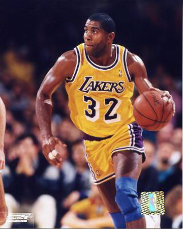 Magic Johnson - Ball in left hand Photograph Magic Johnson - Ball in left hand Photograph