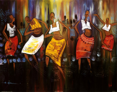 African Dancers Print at Art.