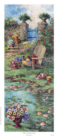 Blue Garden Gate Print Blue Garden Gate Print