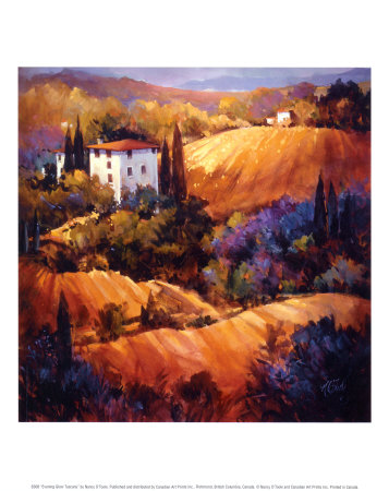 Evening Glow Tuscany Print Evening Glow Tuscany Print