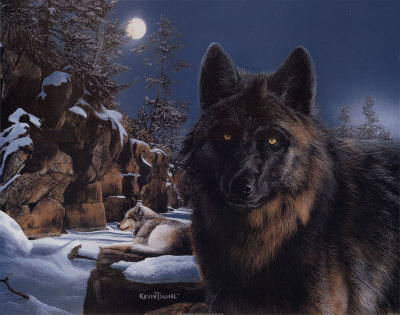 Black Wolves Print Black Wolves Print