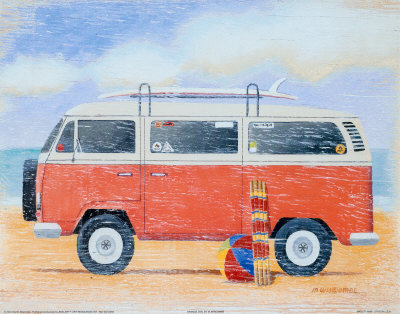 Orange Van Print Orange Van Print