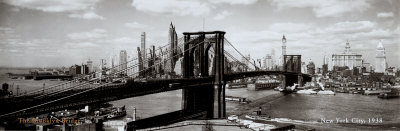 Brooklyn Bridge, New York City, 1938 Print Brooklyn Bridge, New York City, 1938 Print