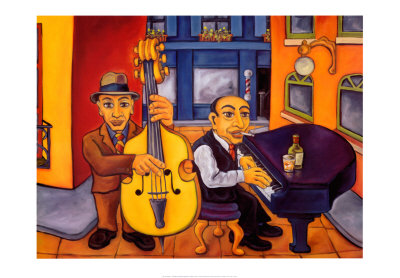 Jazz Cat Alley II Print Jazz Cat Alley II Print