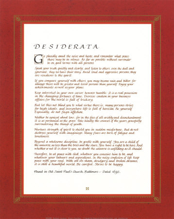 Desiderata Print Desiderata Print