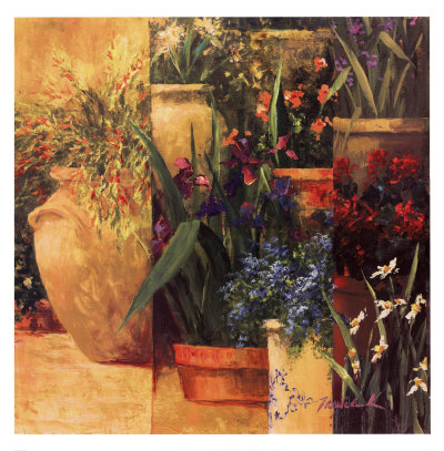 Flower Pots Left Print Flower Pots Left Print