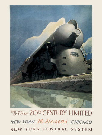 New York to Chicago Print New York to Chicago Print