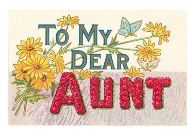 To My Dear Aunt, Floral Lettering Print To My Dear Aunt, Floral Lettering Print