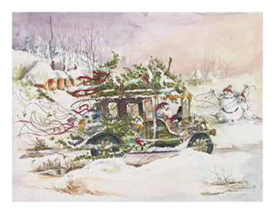 Santa's Limousine Print Santa's Limousine Print
