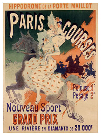 Paris Courses Giclee Print Paris Courses Giclee Print