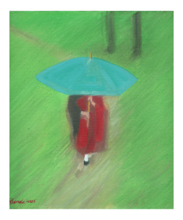 A Rainy Walk Giclee Print A Rainy Walk Giclee Print