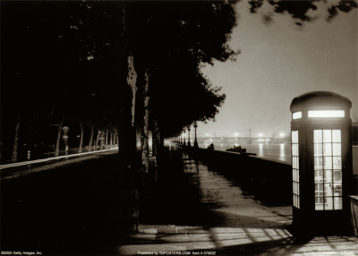 London Embankment At Night Print London Embankment At Night Print