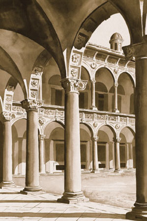 Sunlit Courtyard II Print Sunlit Courtyard II Print