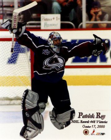 Patrick Roy - 448 Wins with Overlay Photograph Patrick Roy - 448 Wins with Overlay Photograph