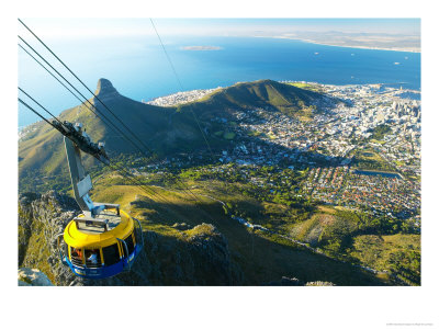 table mountain cable car. Cable Car up Table Mountain,