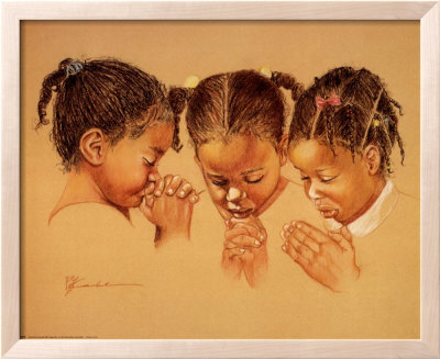 Three Girls Praying Framed Print Three Girls Praying Framed Print