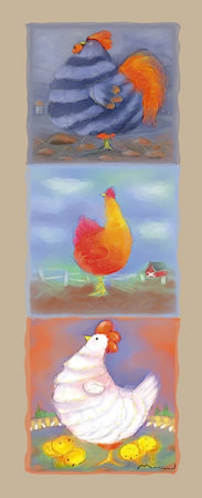 Chicken Panel Print Chicken Panel Print