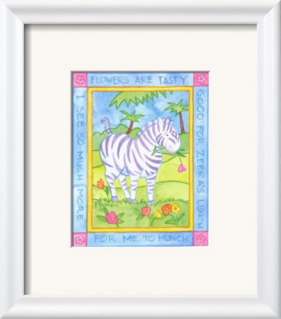 Munching Zebra Framed Print Munching Zebra Framed Print