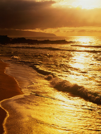 hawaii beaches at sunset. Sunset at the Beach on the