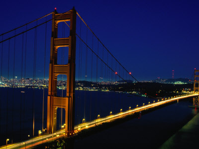 the golden gate bridge at night. Golden Gate Bridge at Night,
