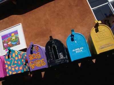 letter boxes. Colourful Letter Boxes, Canyon