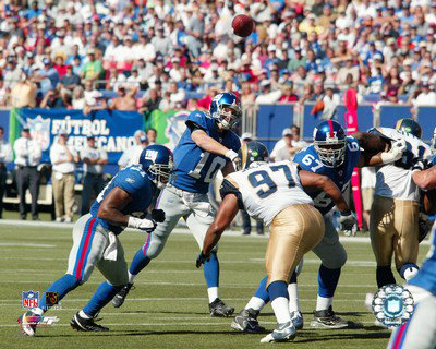 Eli Manning - '05 / '06 Passing Action Photograph Eli Manning - '05 / '06 Passing Action Photograph