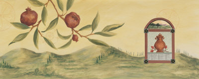 Tuscan Pomegranate Branch Print Tuscan Pomegranate Branch Print