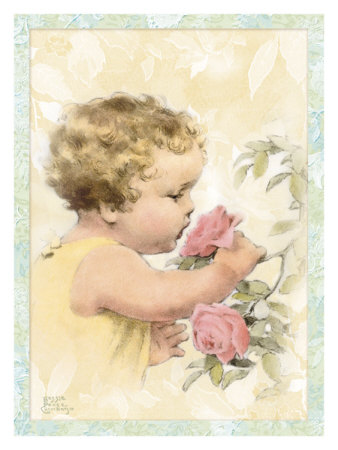Smelling Flowers Print by Bessie Pease Gutmann at Art.com