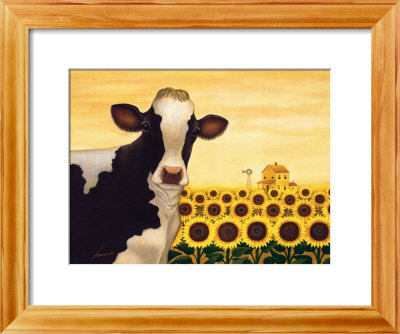 Sunflower Cow Framed Print Sunflower Cow Framed Print
