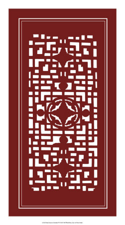Shoji Screen in Cinnabar IV Print Shoji Screen in Cinnabar IV Print