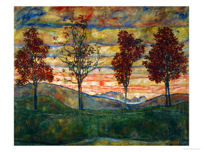 Four Trees, 1917 Giclee Print