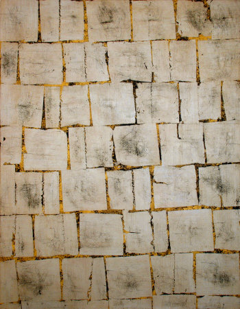 Pewter Leaf Squares Hand Painted Art Pewter Leaf Squares Hand Painted Art
