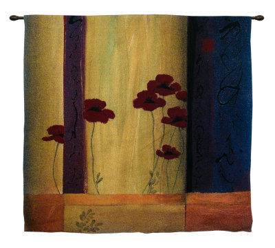 Poppy Tile I Wall Tapestry Poppy Tile I Wall Tapestry