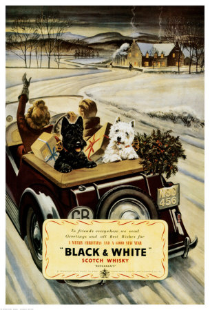 Black & White Scotch Whisky Giclee Print Black & White Scotch Whisky Giclee Print