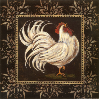 Black and White Rooster I Print Black and White Rooster I Print