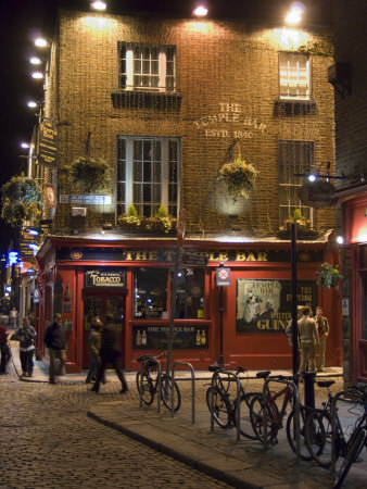 The Temple Bar Pub, Temple Bar, Dublin, County Dublin, Republic of Ireland (Eire) Stretched Canvas Print