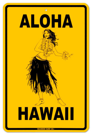 Aloha Hawaii Tin Sign Aloha Hawaii Tin Sign