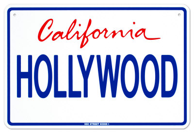Hollywood Tin Sign Hollywood Tin Sign