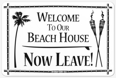 Beach House Tin Sign Beach House Tin Sign