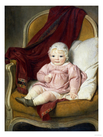 A Young Girl Resting on a Pillow in an Armchair