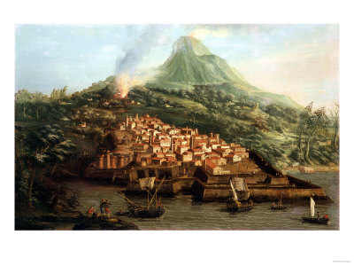 A Volcanic Island with a Harbour and Shipping and Guiseppe Guerra (Active 1740-1761)
