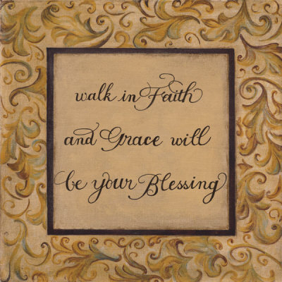 Walk in Faith Print by Pamela