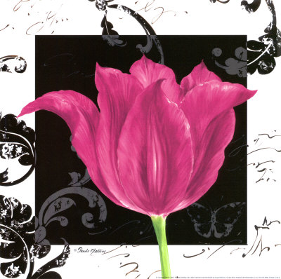 Damask Tulip IV Print Damask Tulip IV Print