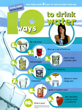10 Ways To Drink Water Poster 10 Ways To Drink Water Poster